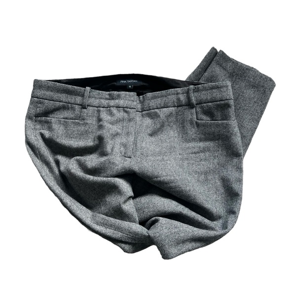 Pink Tartan Wool Blend Pants With Liner Size 14 - Picture 5 of 12